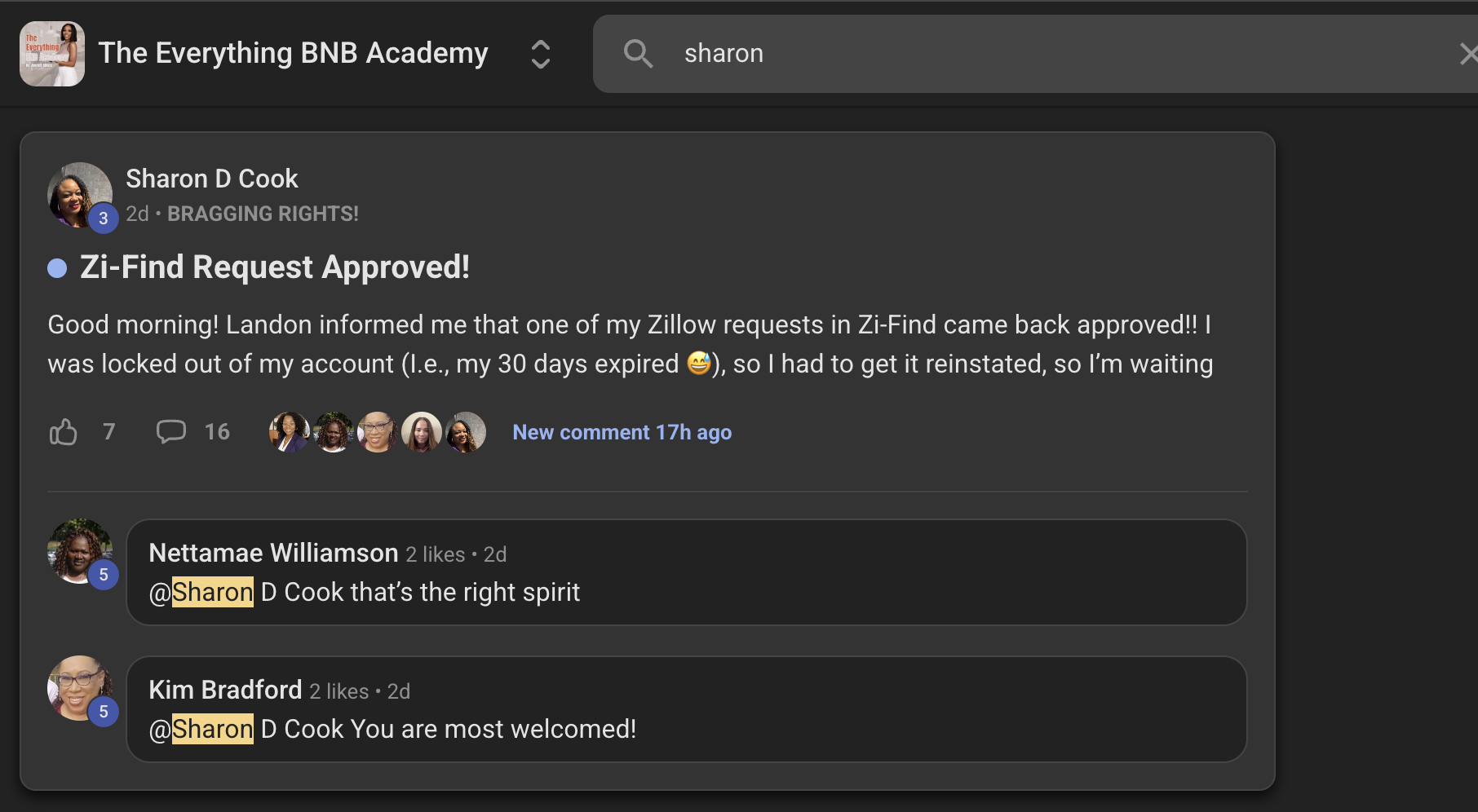 Client result screenshot