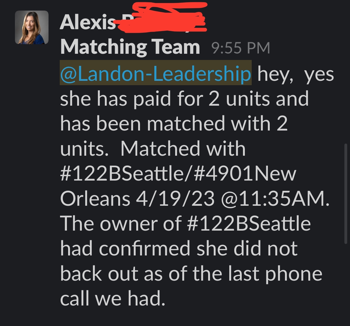 Client result screenshot
